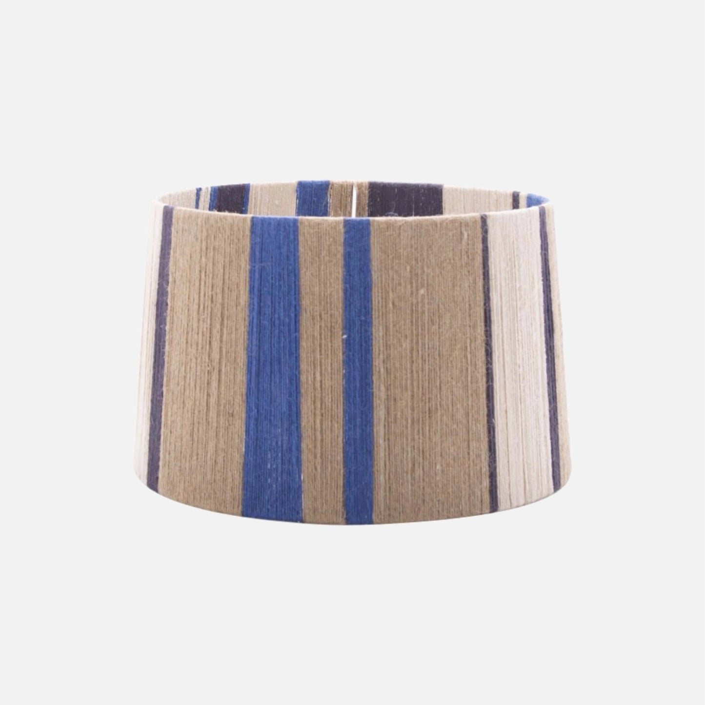 Jute Lampeskærm fra Au Maison i Creme/Oxford Blue/Charcoal