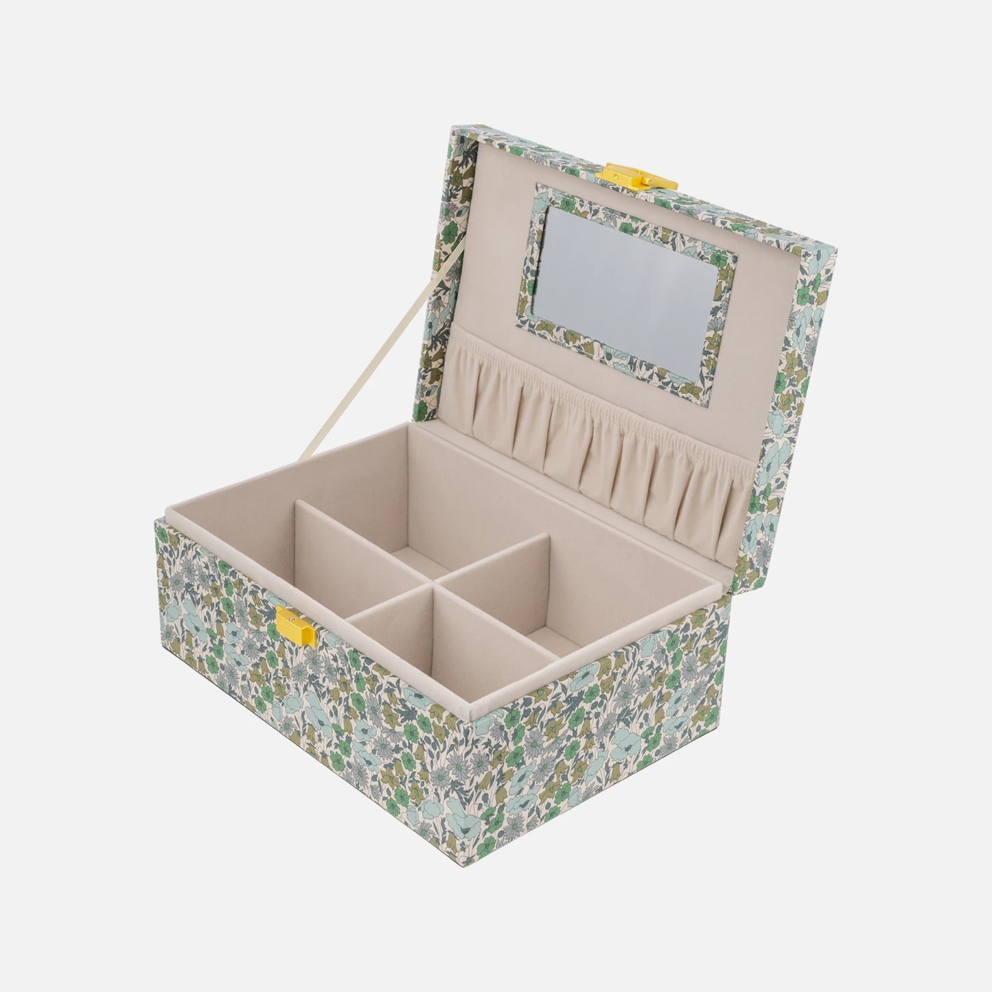 Stort Smykkeskrin fra Bon Dep - Poppy & Daisy Teal - Nederste del
