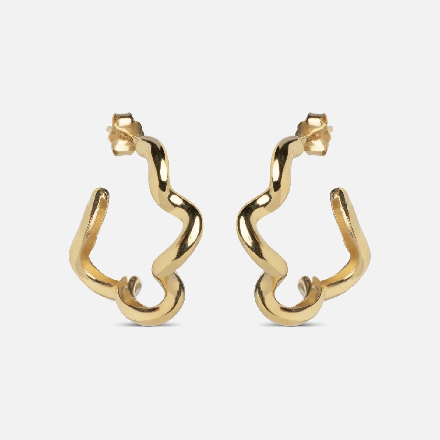 Curly Hoops fra Enamel Copenhagen I forgyldt sølv