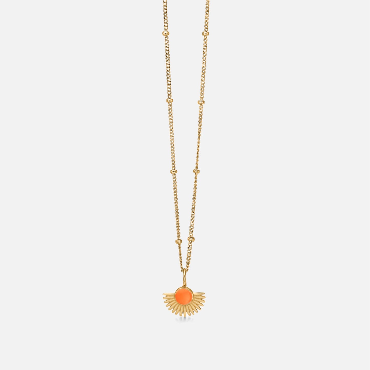 Soleil Necklace fra Enamel Copenagen i Clementine