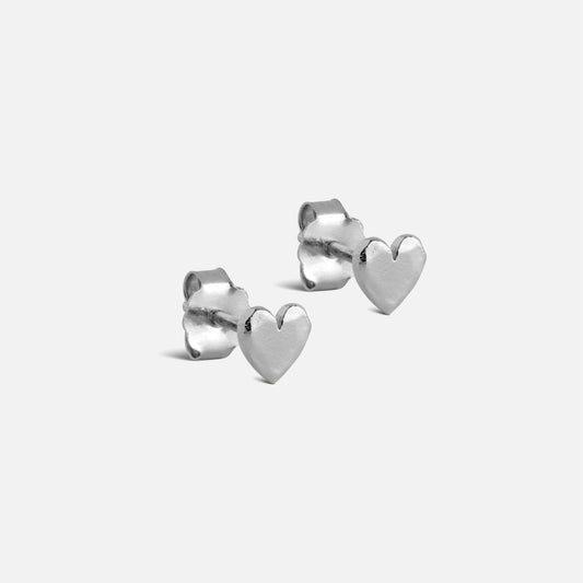 Heart Studs fra Enamel - sterling sølv