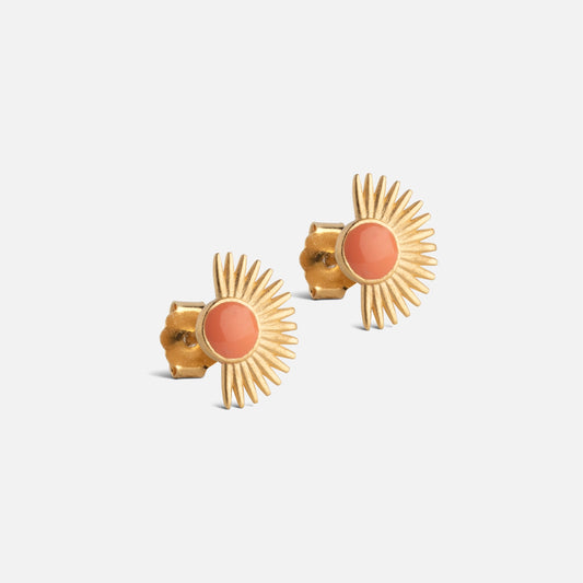 Soleil Studs fra Enamel - Light Coral