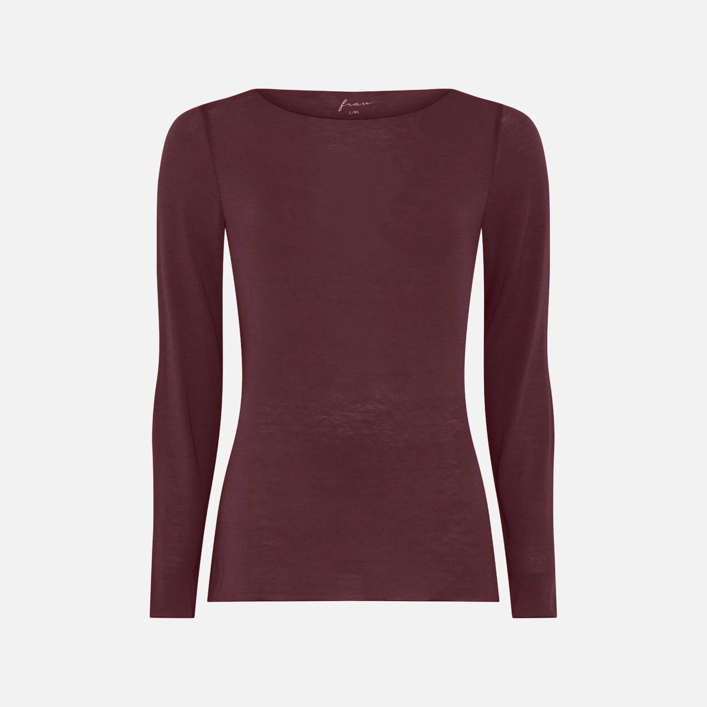 Lima Cashmere Boatneck Top fra Frau - Red Mahogany