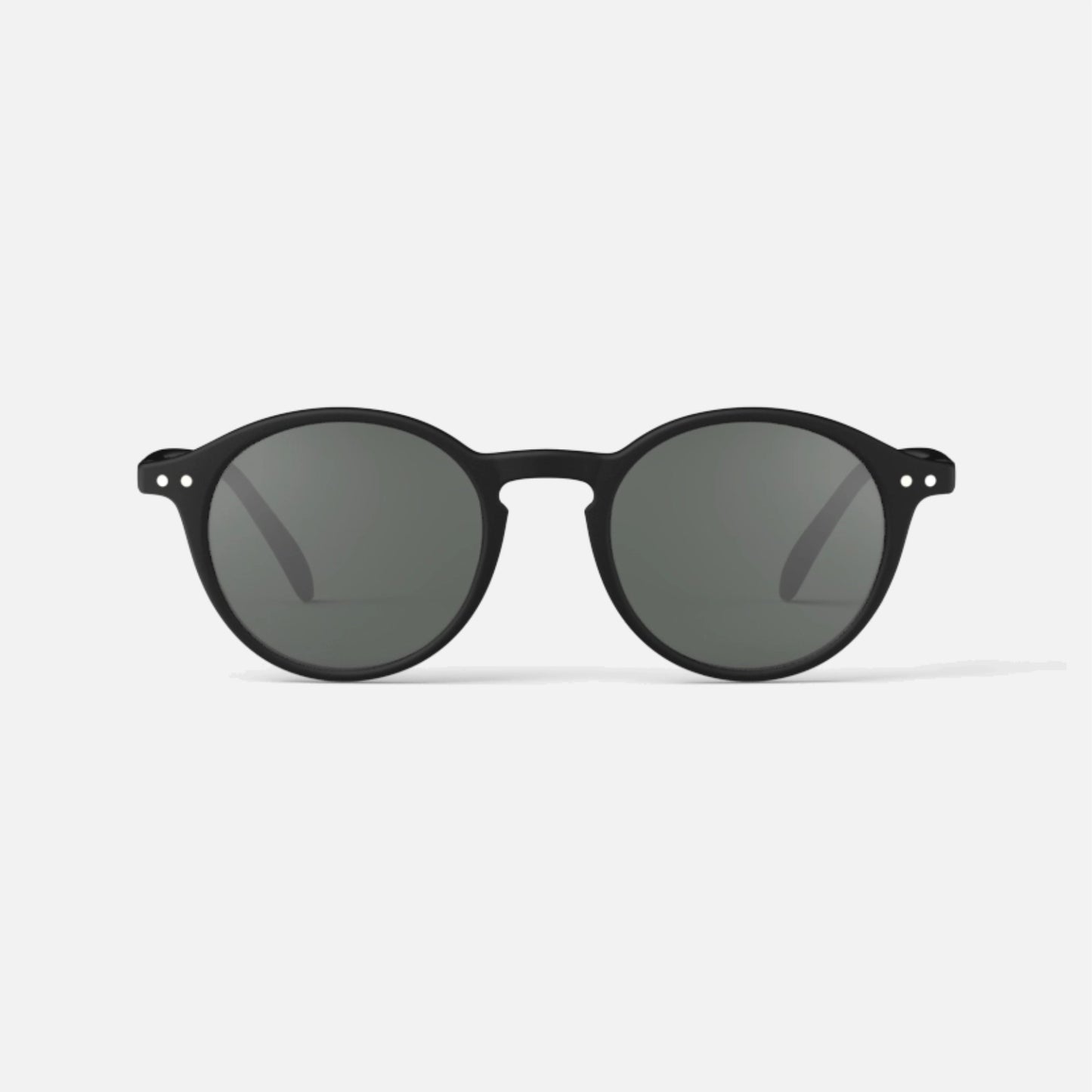 Model D solbriller fra Izipizi i sort forfra