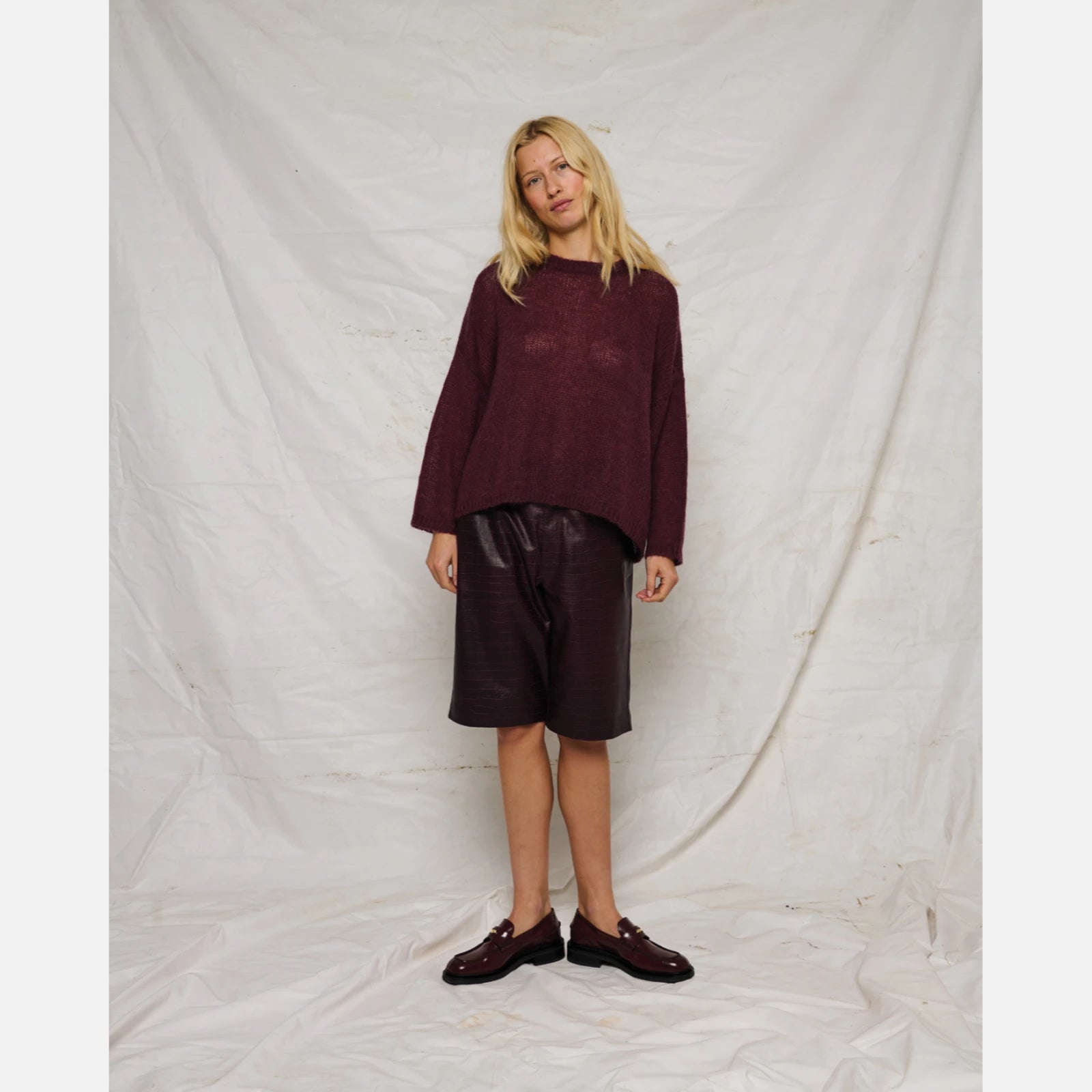 Asta Knit fra La Rouge - Wine - Model