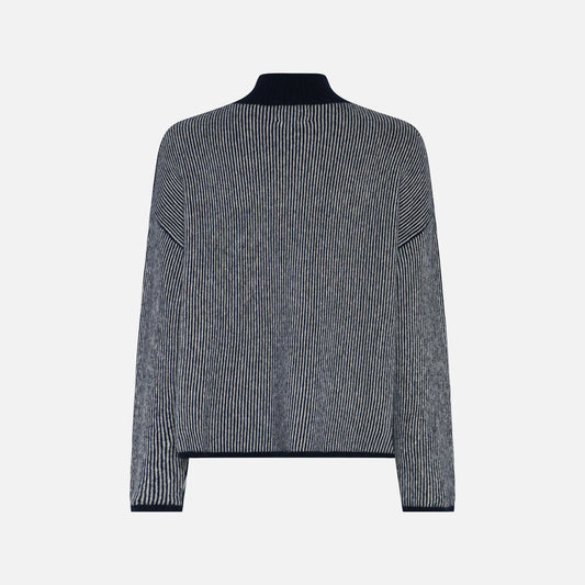 Sisse Stripe Knit fra La Rouge - Navy/Offwhite - Ryg