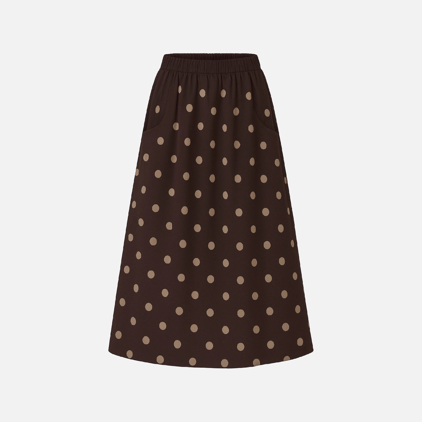Vilma Dot Skirt fra La Rouge - Brown/Sand