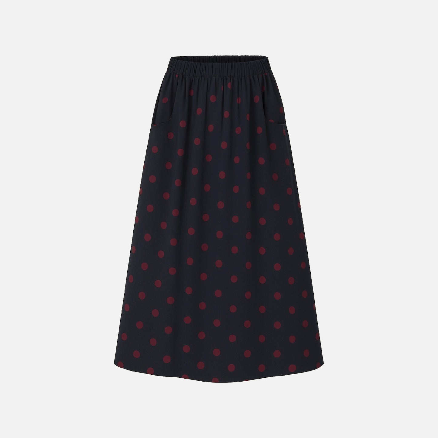 Vilma Dot Skirt fra La Rouge - Navy/Wine