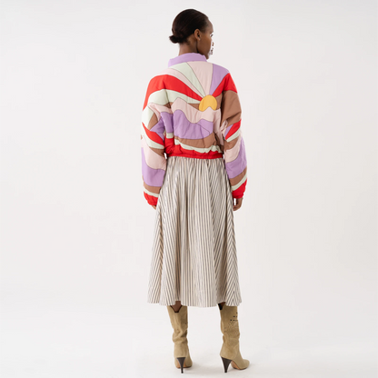 Brostol Midi Skirt fra Lolly's Laundry på moden bagfra