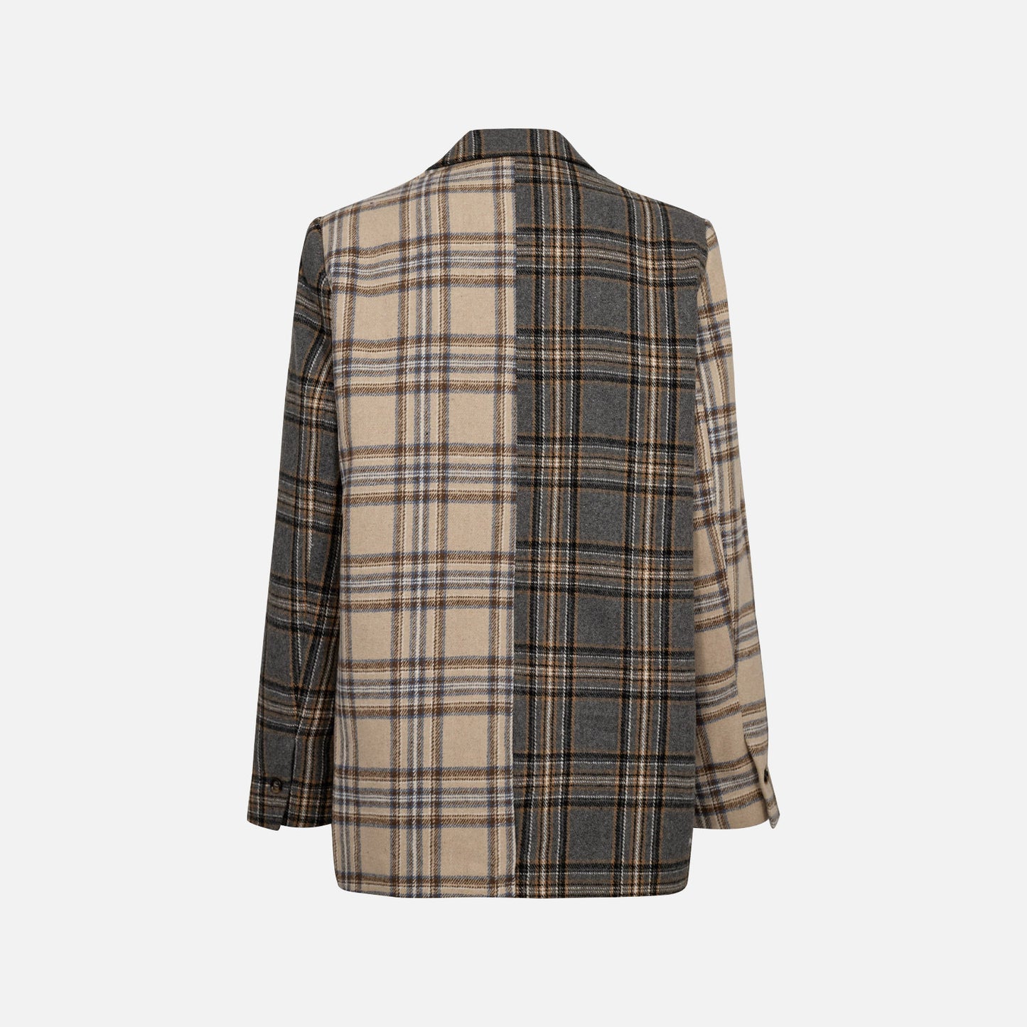 Nuavey Check Blazer fra Nümph - Medium Grey Melange - Ryg