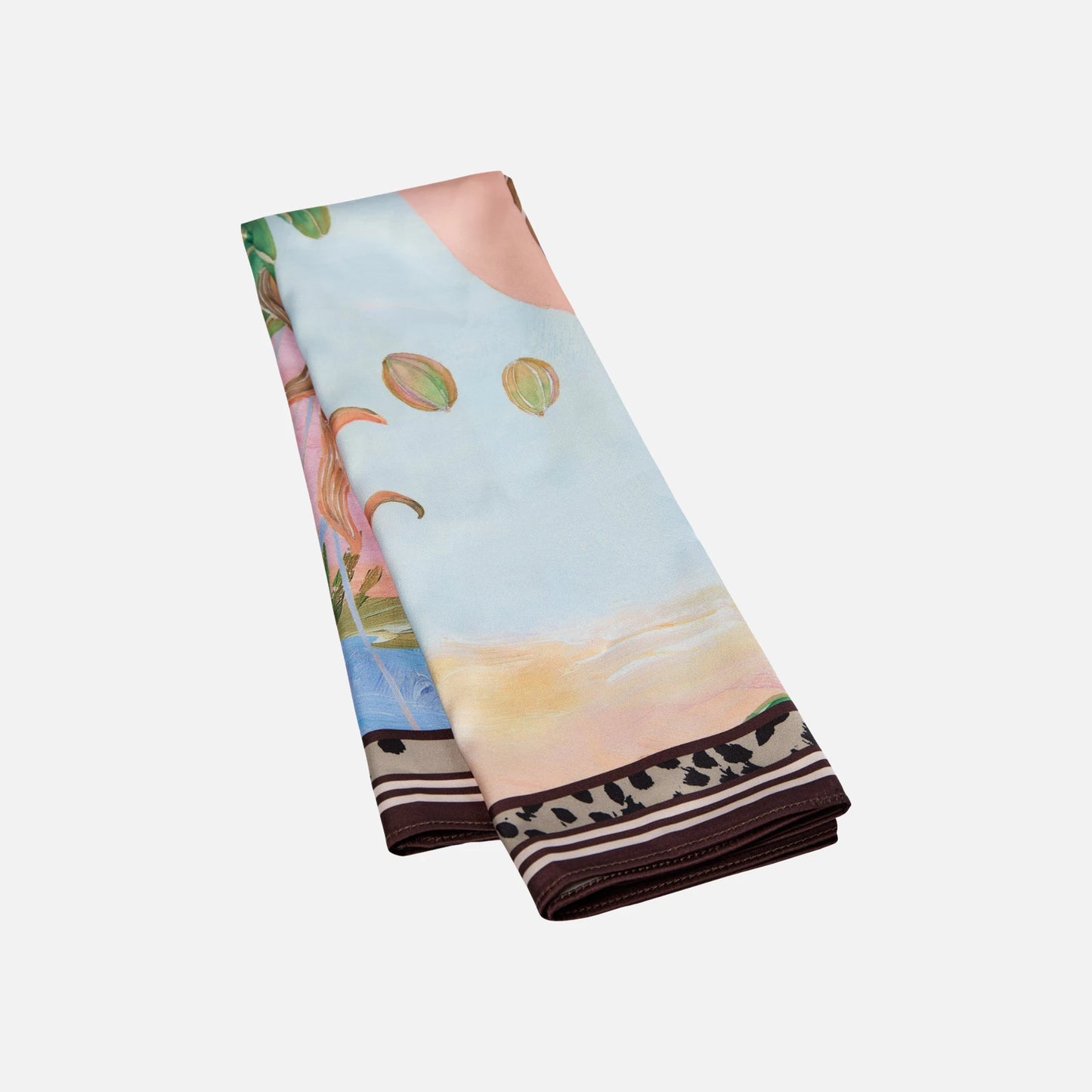 Nukayla Satin Scarf - Nümph - Airy Blue - Foldet