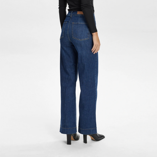 Nuparis Long Jeans - Dark Blue Denim - Nümph - Bagfra