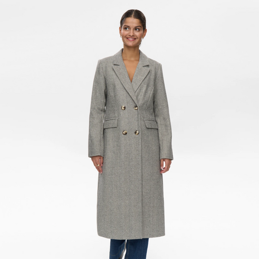 Nuraven Coat fra Nümph - Medium Grey Melange - Model