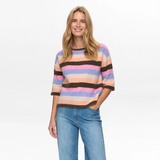 Nuriette Stripey Pullover fra Nümph - Sea Turtle - Model