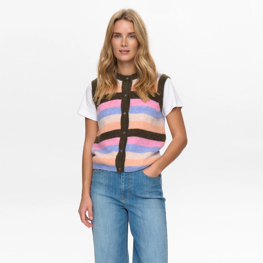 Nuriette Stripey Vest fra Nümph - Sea Turtle - Model