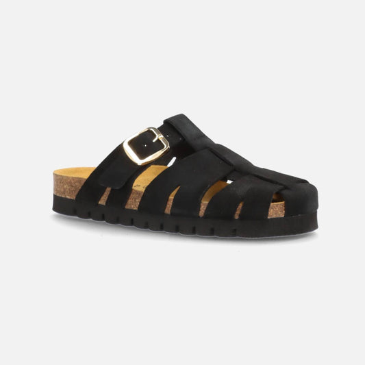 Punch S Slip-ins fra Phenumb - Black Suede - Skråt forfra