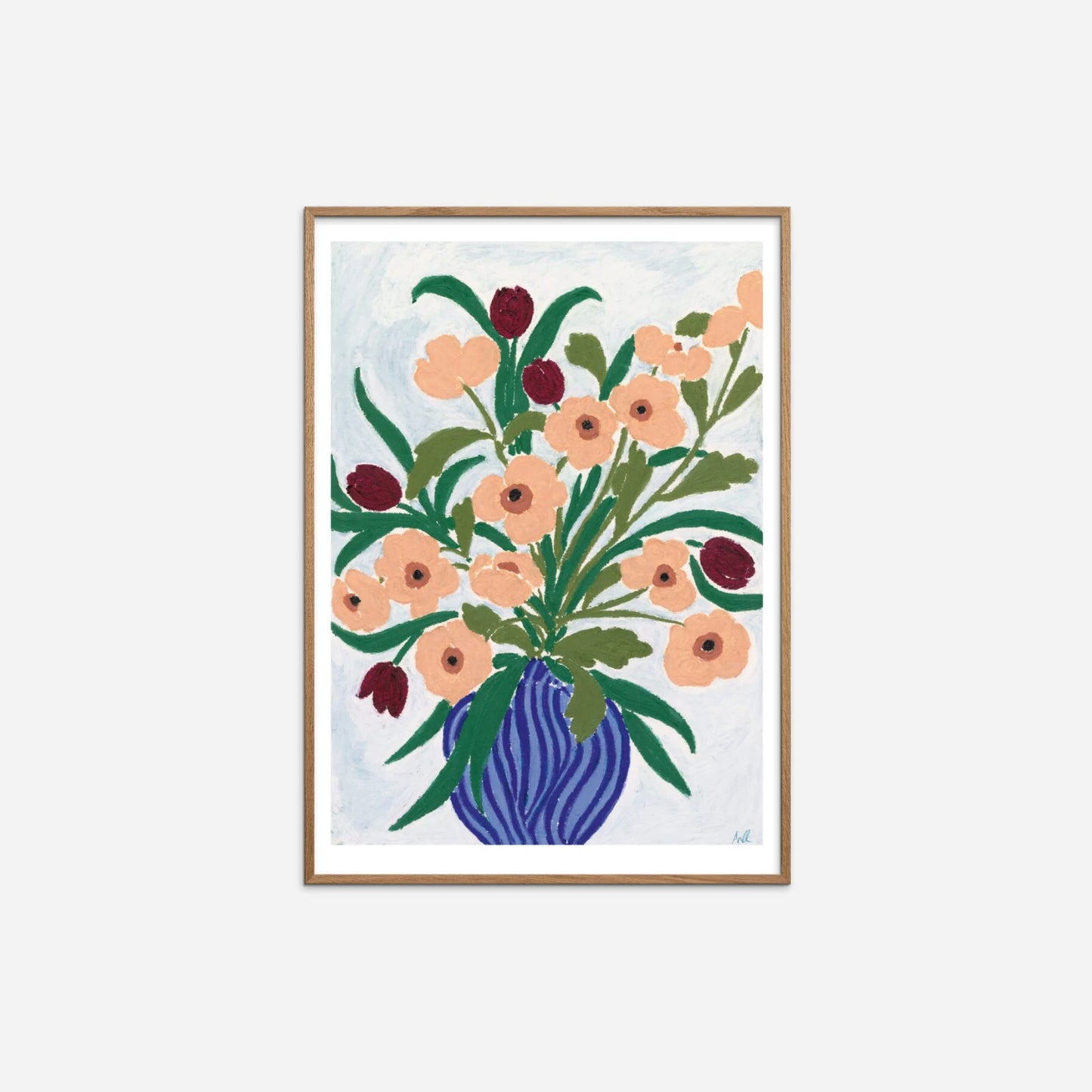 Cerulean Still Life plakat - Anine Cecilie Iversen - Poster & Frame