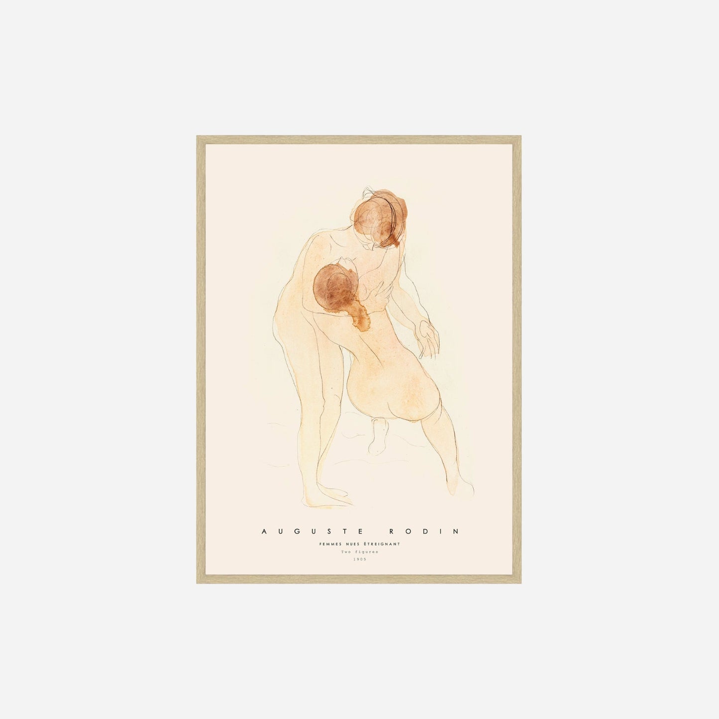 Two Figures plakat af Auguste Rodin fra Poster & Frame