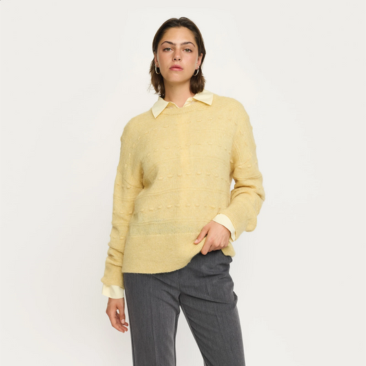 SRElena Knit fra Soft Rebels - Reed Yellow - Model