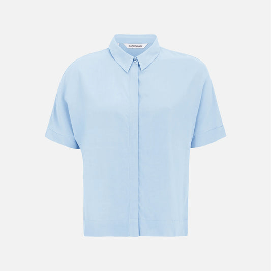 SRFreedom kortærmet skjorte i Cashmere Blue fra Soft Rebels