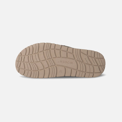 Lisa Leather sandal fra Woden i Dark Olive (bund)