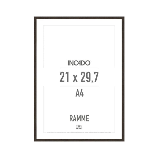 Ramme i røget eg fra Incado, A4, 109 kr.