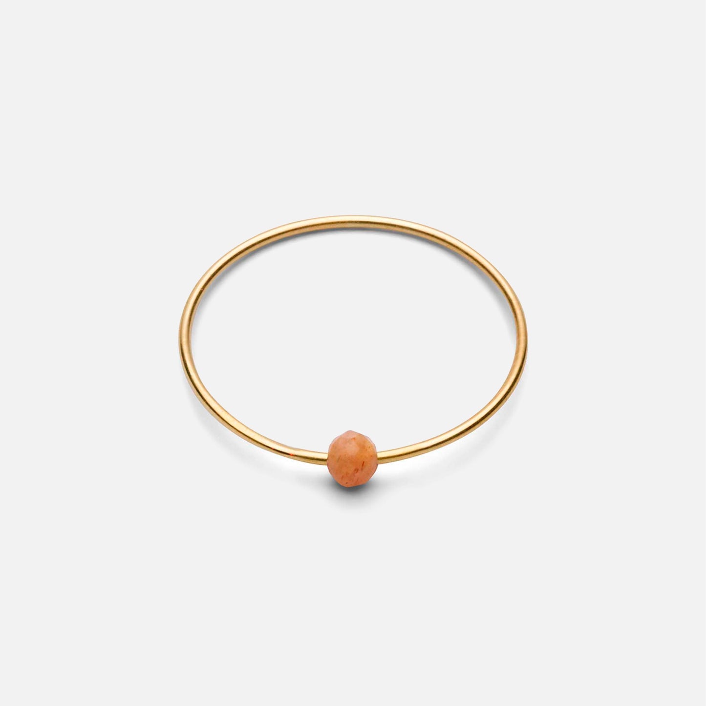 Birthstone ring fra Jukserei, juni, forgyldt sølv med månesten