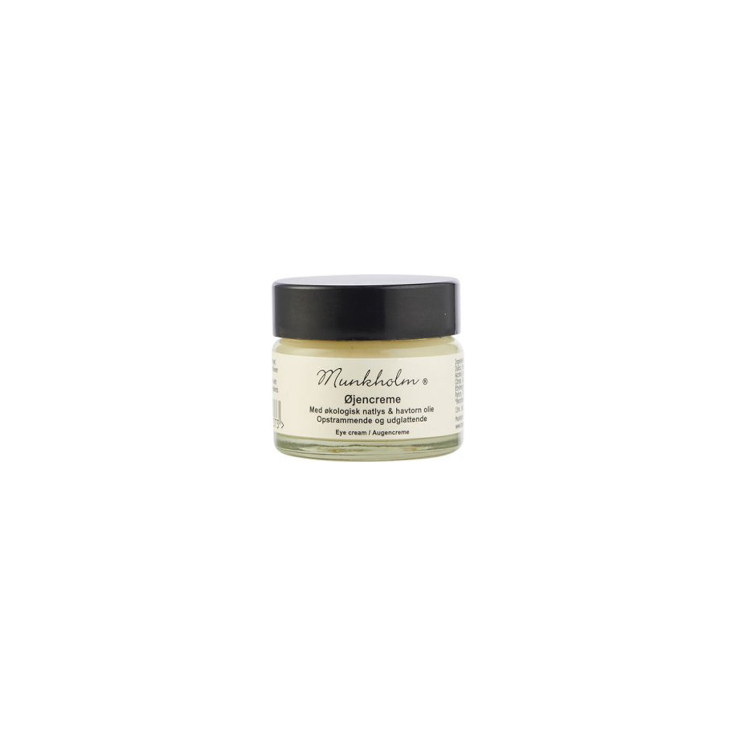Øjencreme i glaskrukke fra Munkholm, 15 ml, 119 kr.