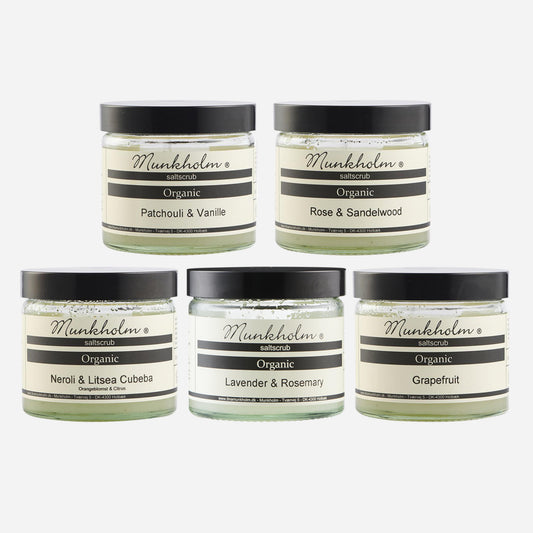 Økologisk saltscrub fra Munkholm, alle varianter