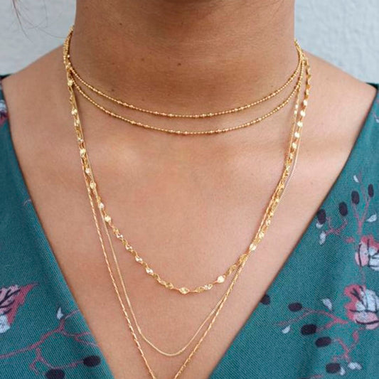 Dana halskæde fra Pico i forgyldt messing (model)