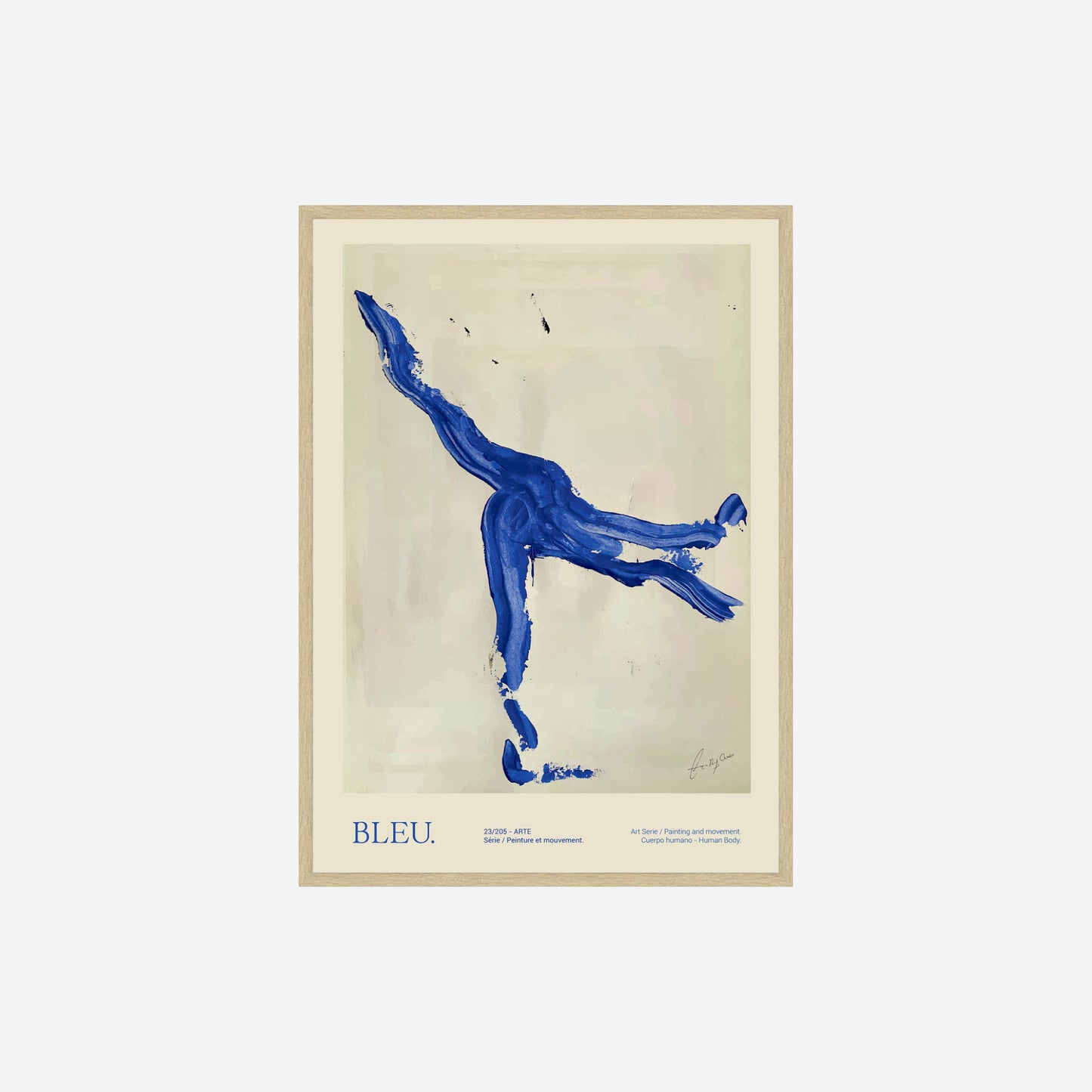 Bleu plakat af The Poster Club x Lucrecia Caro fra Poster & Frame