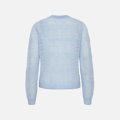 Irdrew Cardigan fra Atelier Rêve i Blue Bell (ryg)