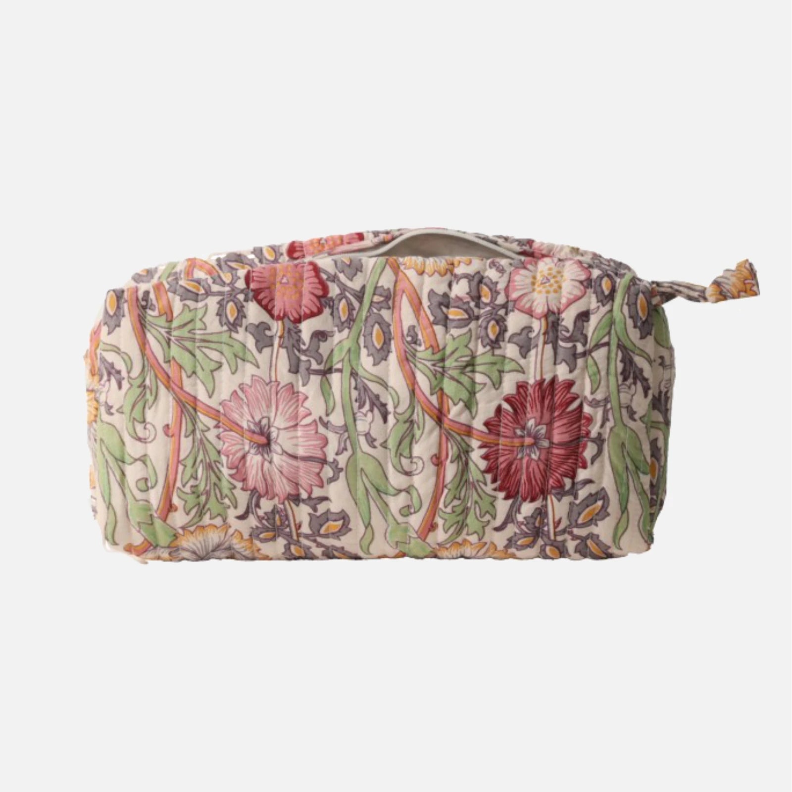 Stor quiltet toilettaske fra Au Maison med multifarvede blomster
