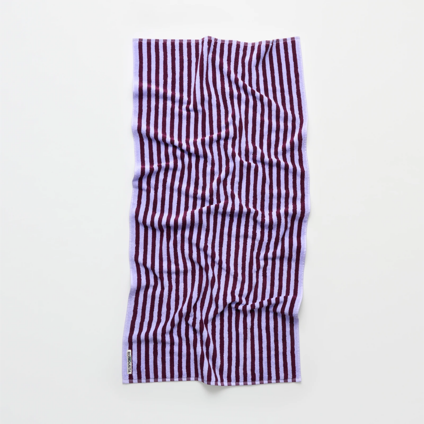 Naram Badehåndklæde fra Bongusta - Wine/Lavender Blue - 70x140 cm 