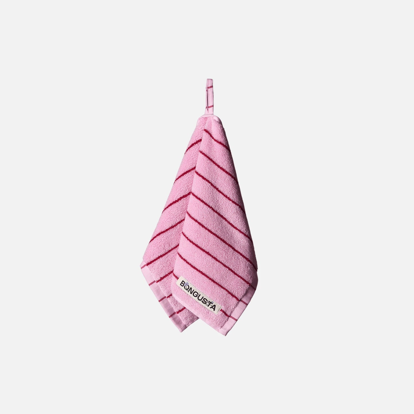 Naram Gæstehåndklæde fra Bongusta - Baby Pink/Ski Patrol - 30x50 cm