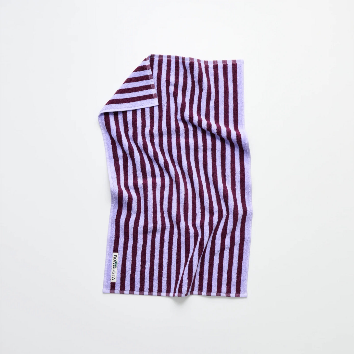 Naram Håndklæde fra Bongusta - Wine/Lavender Blue - 50x80 cm