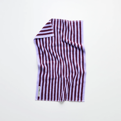 Naram Håndklæde fra Bongusta - Wine/Lavender Blue - 50x80 cm