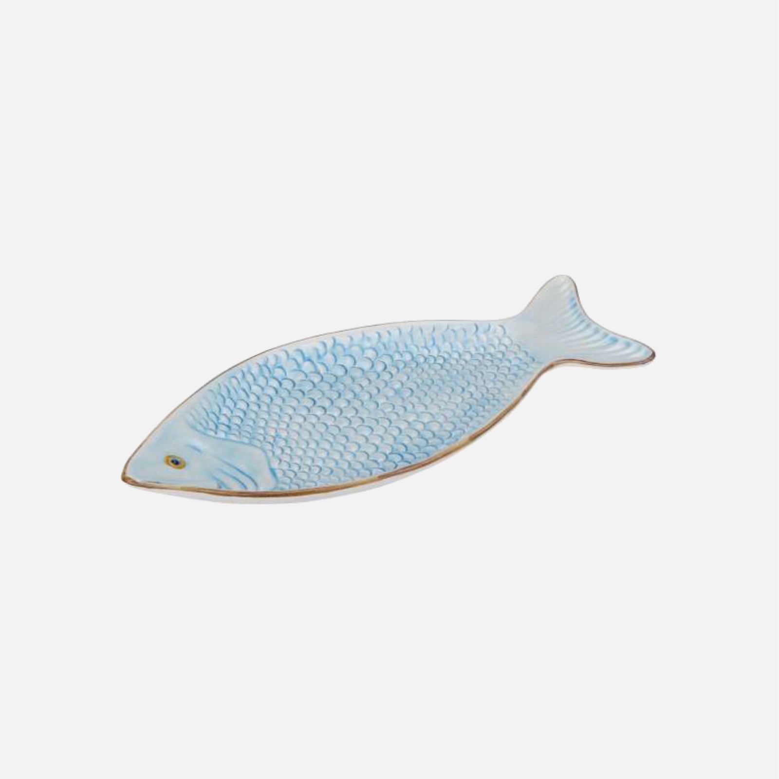 Fiskeformet fad fra Caja Company - Turkis