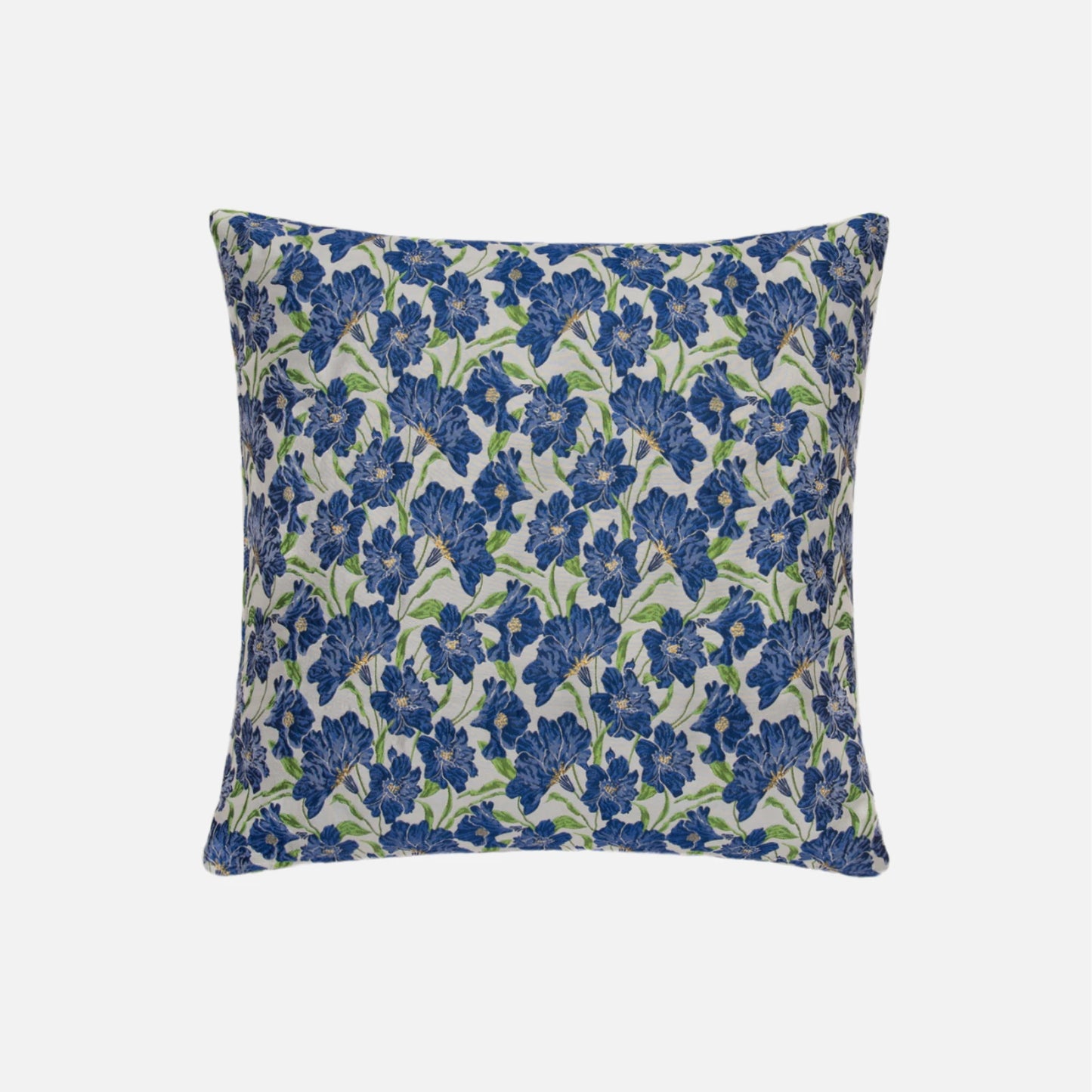 Pudebetræk fra Dagny med blå blomster og lurex