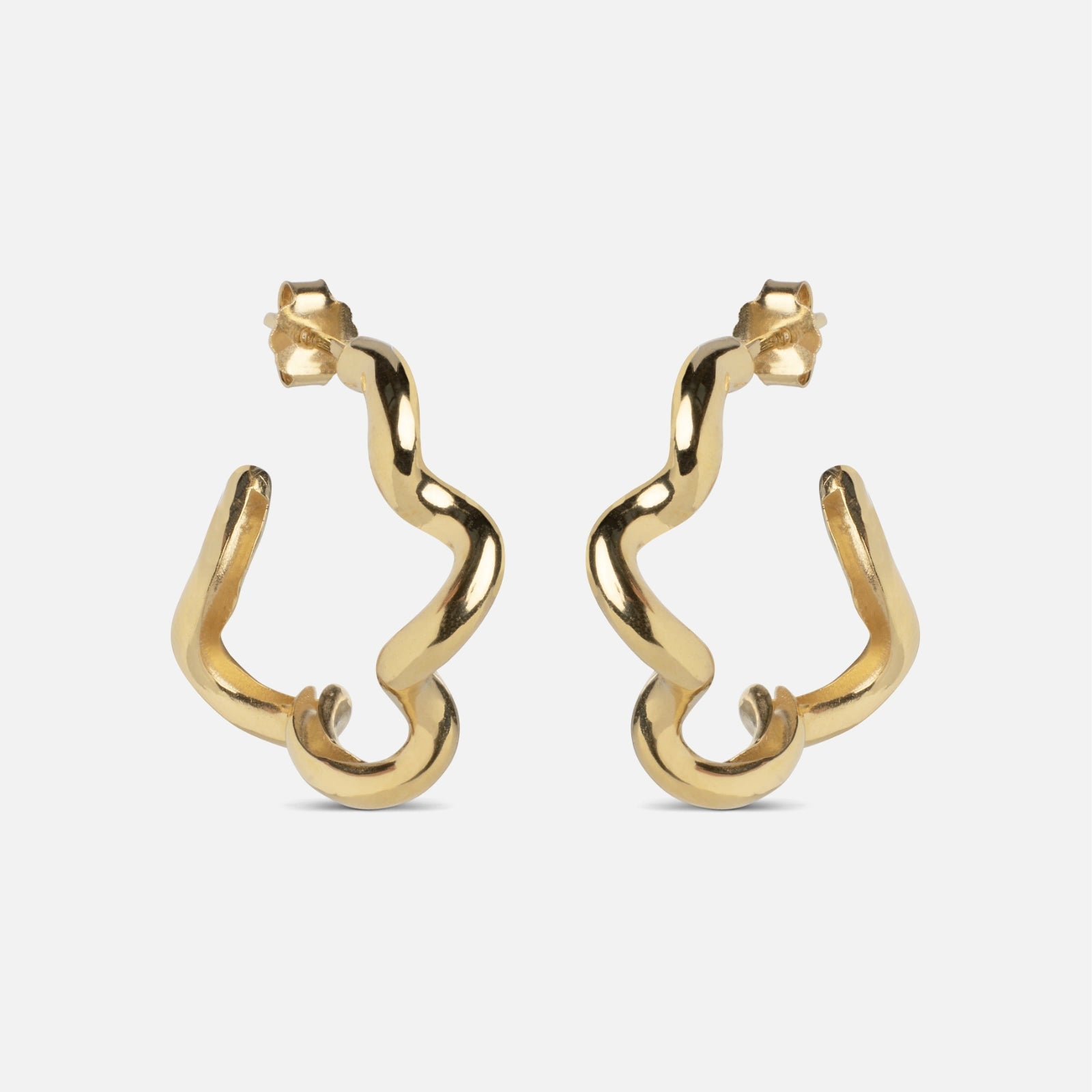 Curly Hoops fra Enamel Copenhagen I forgyldt sølv
