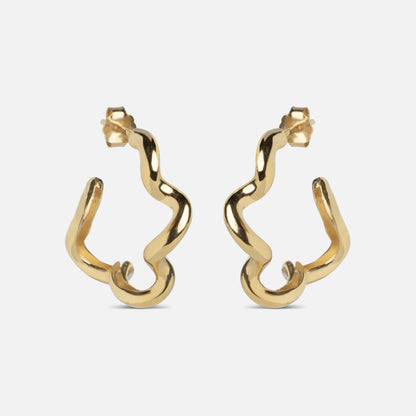 Curly Hoops fra Enamel Copenhagen I forgyldt sølv