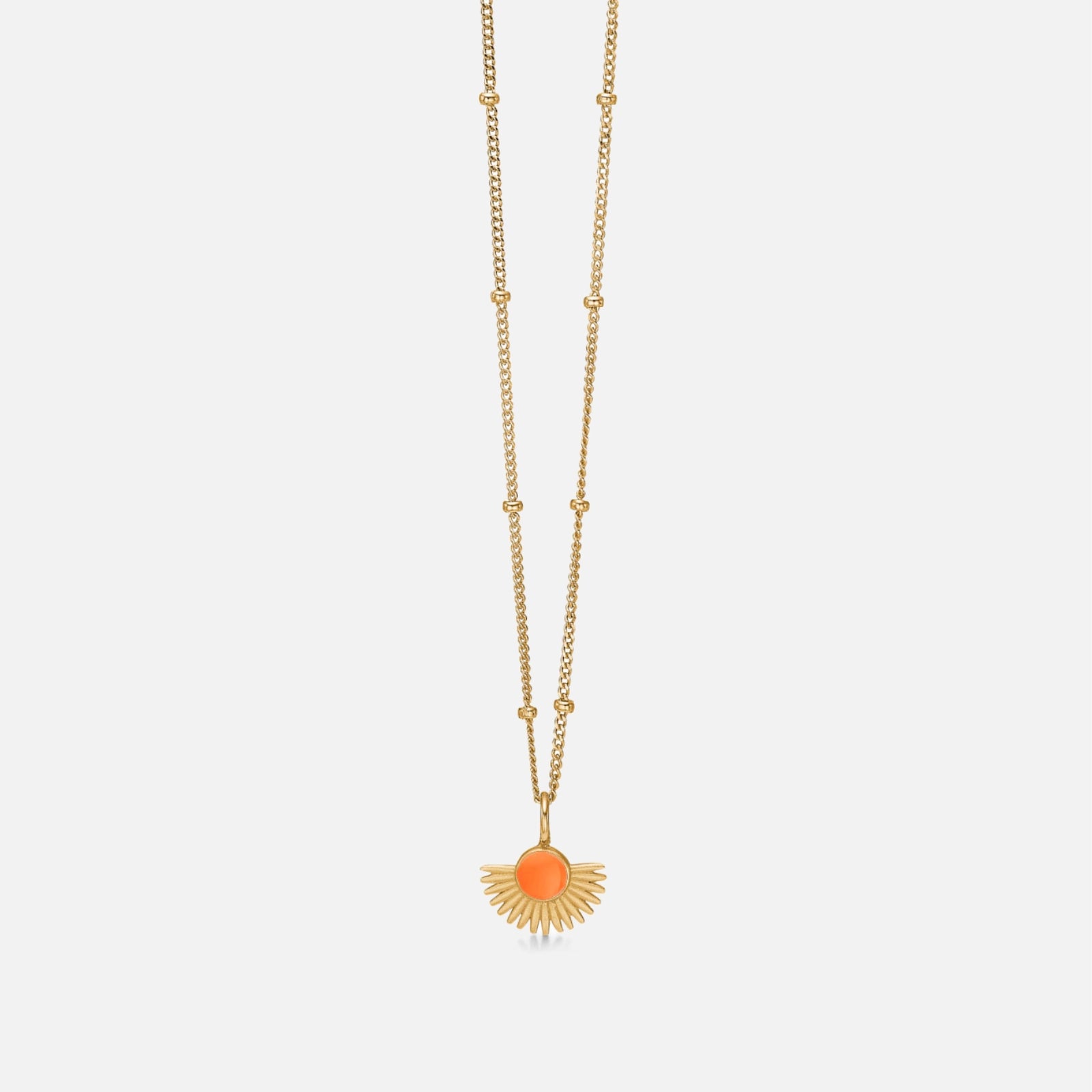 Soleil Necklace fra Enamel Copenagen i Clementine