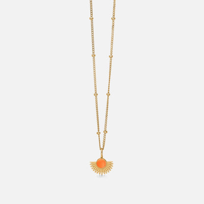 Soleil Necklace fra Enamel Copenagen i Clementine