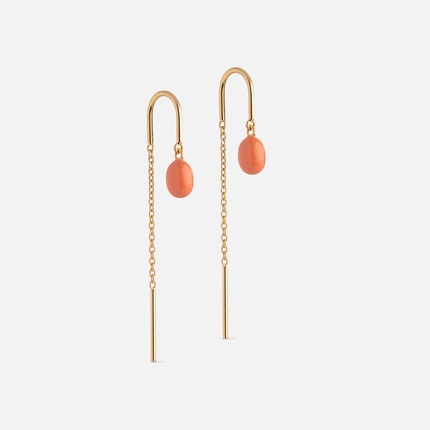 Eleanor Earrings fra Enamel - Light Coral