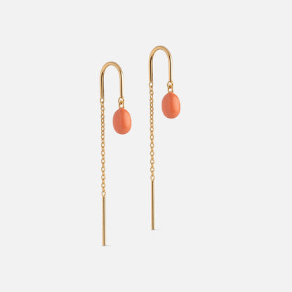 Eleanor Earrings fra Enamel - Light Coral