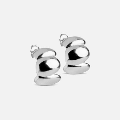Melia Chunky Hoops fra Enamel - Sølv