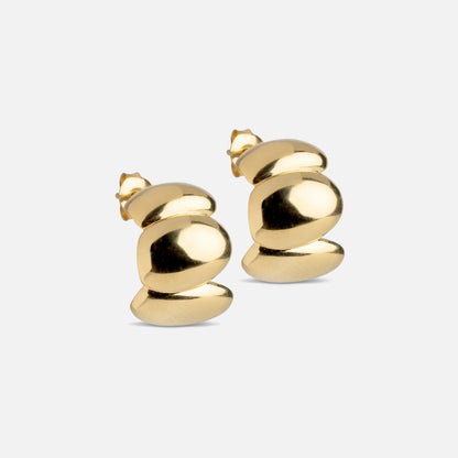 Melia Chunky Hoops fra Enamel - Forgyldt