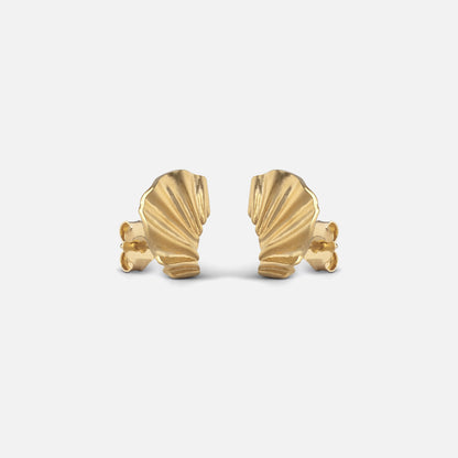 Mini Wave øreringe fra Enamel i forgyldt sølv