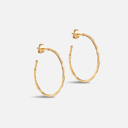 Organic Arena Hoops Medium fra Enamel - Forgyldt