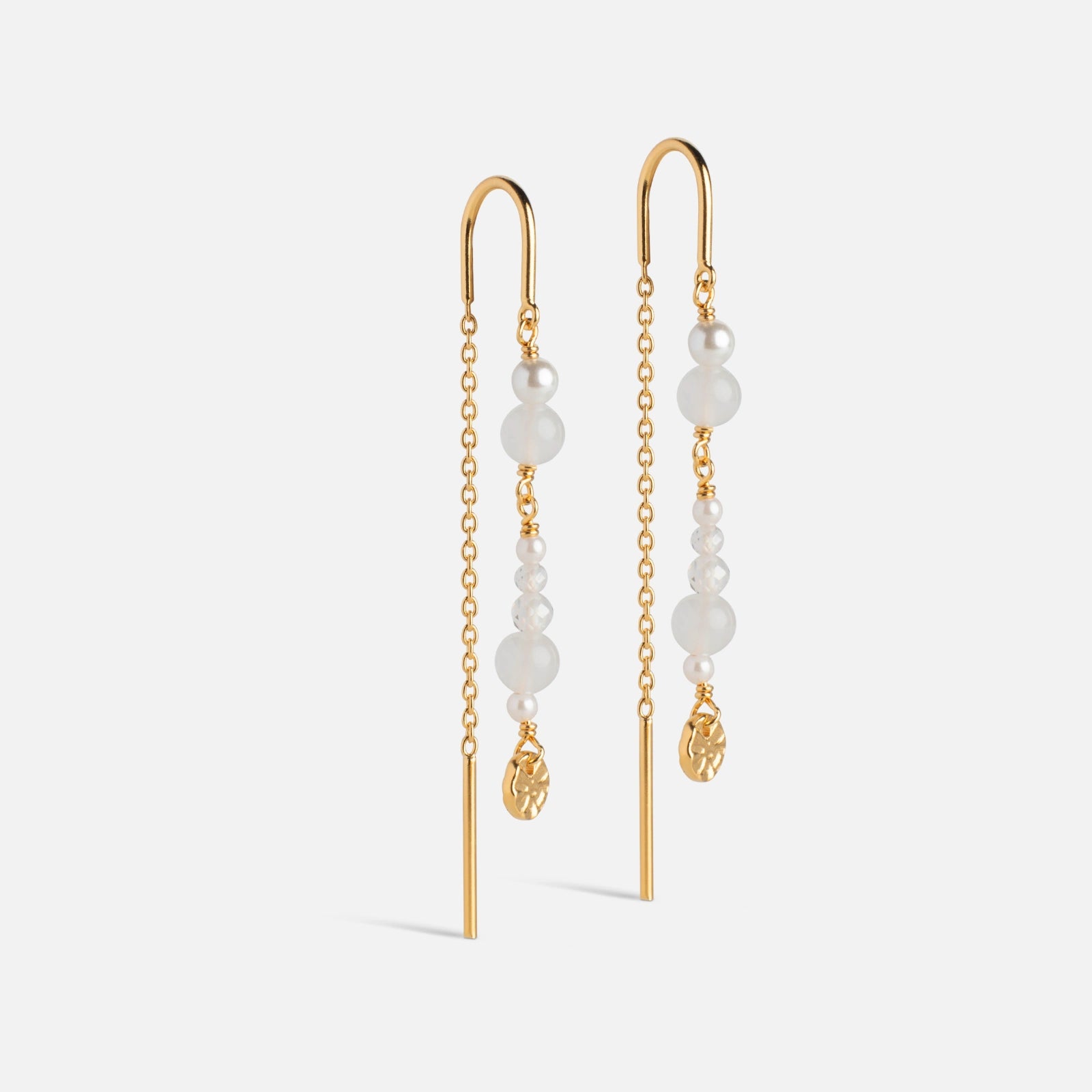 Sofia øreringe fra Enamel - White Pearls